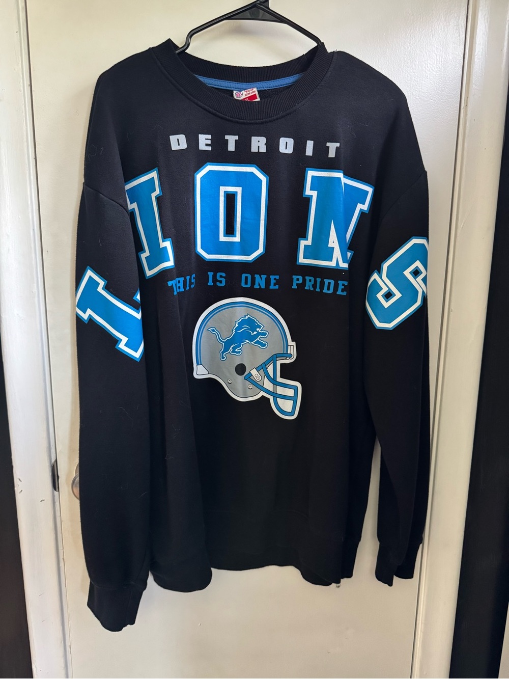 Detroit Lions Black Oldschool Crewneck Sweatshirt